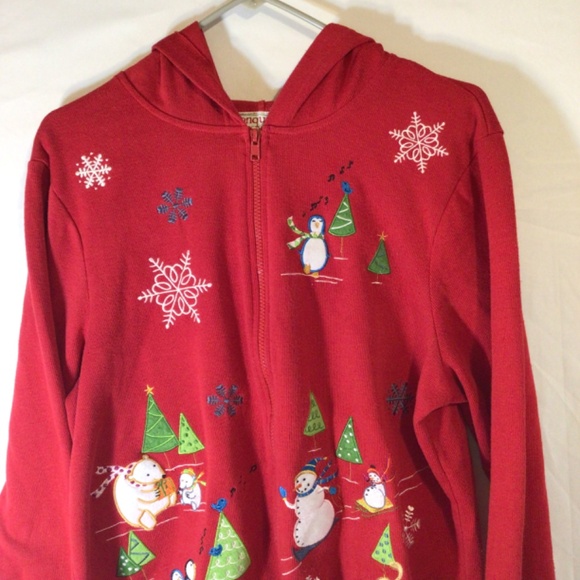 Onque casual women’s Christmas hoodie size large holiday festive party winter - Picture 4 of 7